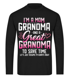 Womens Mom Grandma And Great Grandma Always Right Shirt1360 vintage shirt