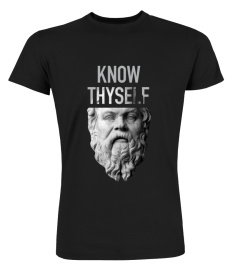 Socrates Know Thyself Delphi Saying Ancient Greek Philosophy Gift Shirt for Philosophers and Book Lovers