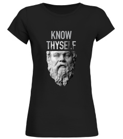 Socrates Know Thyself Delphi Saying Ancient Greek Philosophy Gift Shirt for Philosophers and Book Lovers