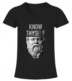 Socrates Know Thyself Delphi Saying Ancient Greek Philosophy Gift Shirt for Philosophers and Book Lovers