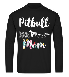 Trend Shirt Pitbull mom shirts for women Floral T-shirt Pitbull shirt52