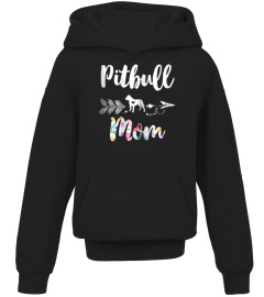 Trend Shirt Pitbull mom shirts for women Floral T-shirt Pitbull shirt52