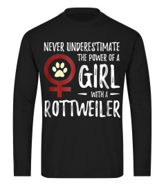 Trending Tee Funny Power of Girl Rottweiler T-Shirt Feminist Dog Mom Gift113