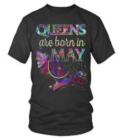 QUEENS ARE BORN IN MAY COLOR T SHIRT