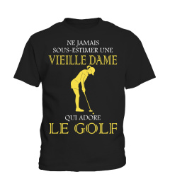 vieille femme de golf