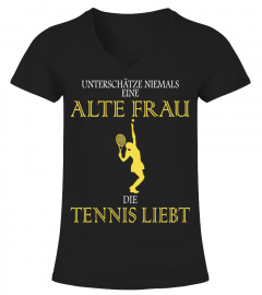 alte Frau Tennis