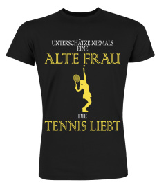 alte Frau Tennis