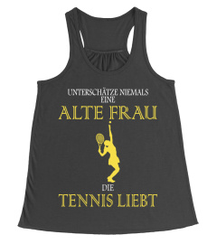 alte Frau Tennis