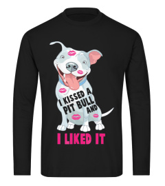 I kissed a pit bull Tshirt funny gifts f