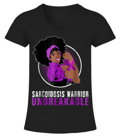 Black Girl Unbreakable SARCOIDOSIS Warrior t shirt1x374