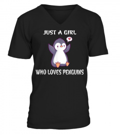 Shirts Just a Girl who loves Penguins T-Shirt Birthday Girl Gift5349 Cheap Shirt