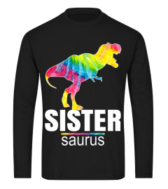 Shirts Sister Saurus TShirt Cute Tie Dye Dinosaur Gift For Girls4240 Cheap Shirt