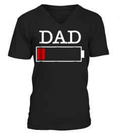 Low Battery Dad Shirt Funny For Dad & Men Energy Loading Tee2x1105