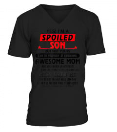 Shirts Yes I'm a spoiled Son of a October Mom T-shirt2141 Cheap Shirt