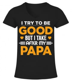 I Try To Be Good But I Take After My Papa Family Gift Shirt