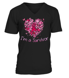 I'm A Survivor Pink Ribbon Breast Cancer Awareness Tshirt