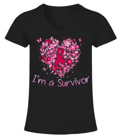 I'm A Survivor Pink Ribbon Breast Cancer Awareness Tshirt