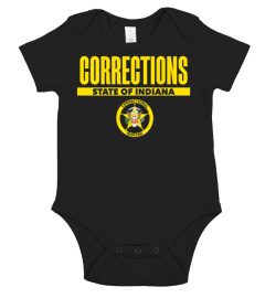 Indiana Correctional Officer Thin Silver Line Flag T-Shirt