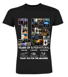 15 Years Of Supernatural Thank You shirt