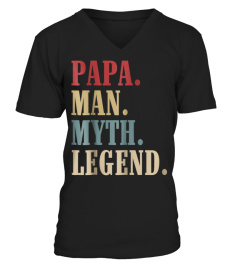 Mens Papa Man Myth Legend T-Shirt Gift for Father Daddy Dad Tee1x739