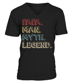 Mens Papa Man Myth Legend T-Shirt Gift for Father Daddy Dad Tee1x851