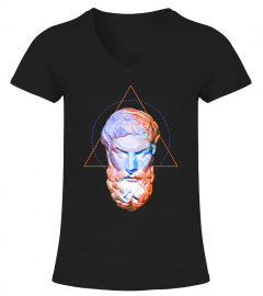 Vivid Trippy Geometric Head Epicurus Philosophy Fun Philosopher Shirt