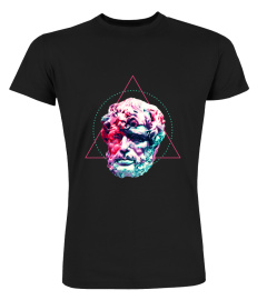 Vivid Trippy Geometric Head Seneca Philosophy Fun Philosopher Shirt