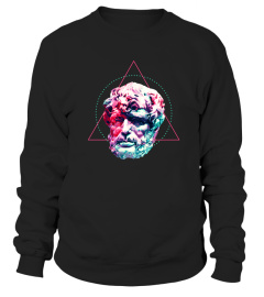 Vivid Trippy Geometric Head Seneca Philosophy Fun Philosopher Shirt