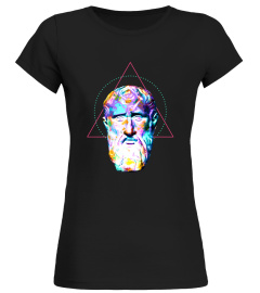 Vivid Trippy Geometric Head Zeno of Citium Philosophy Fun Philosopher Shirt