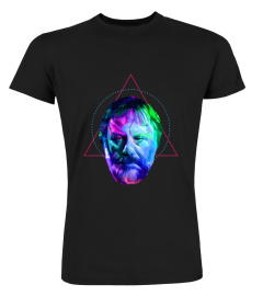 Vivid Trippy Geometric Head Slavoj Zizek  Philosophy Fun Philosopher Shirt