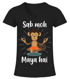 Sab Moh Maya Hai Hindi Meditation Slogan Long Sleeve Shirt