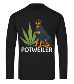 Rottweiler Weed Dog Owner 420 Cannabis Marihuana T-Shirt