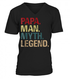 Papa Man Myth Legend TShirt For Mens Dad Father2x944