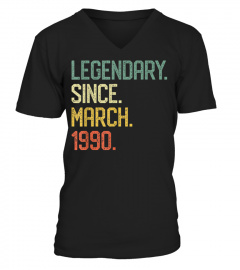 Born in March 1990 Tshirt Vintage 29th Birthday Gift Him Her198 cool shirt