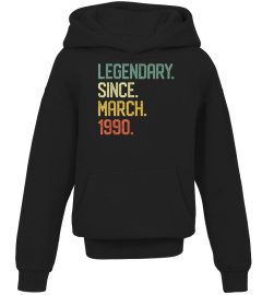 Born in March 1990 Tshirt Vintage 29th Birthday Gift Him Her198 cool shirt
