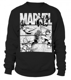 Marvel Avengers Retro Black and White Comic Graphic T-Shirt967 Best Shirts