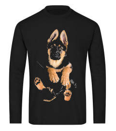 German Shepherd In Pocket Shirt