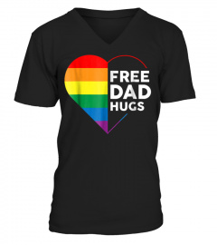 Shirt Free Dad Hugs Rainbow Heart T-shirt192 funny tshirt