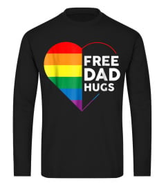 Shirt Free Dad Hugs Rainbow Heart T-shirt192 funny tshirt