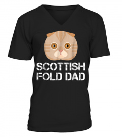 Tee Mens Scottish Fold Dad Cat Owner T-Shirt1074 funny shirt