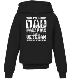 Best I'm A Dad Paw Paw and a Veteran Nothing Scares Me T Shirt360 Tee