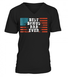 BestShirt Mens Step Dad Gift- Best Bonus Dad Ever Flag For tshirt1310 Tee