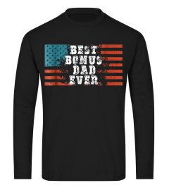 BestShirt Mens Step Dad Gift- Best Bonus Dad Ever Flag For tshirt1310 Tee