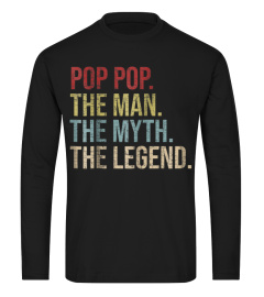 Mens Mens PopPop Man Myth legend Shirt For Mens Dad Father1y488