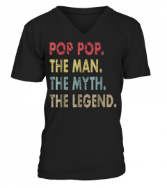 Pop Pop The Man Myth Legend TShirt Retro Dad Christmas Gift1y1039