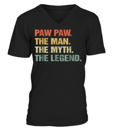 Mens Paw Paw Man Myth Legend T-Shirt For Dad Funny Fathers Day G1y468
