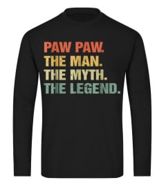 Mens Paw Paw Man Myth Legend T-Shirt For Dad Funny Fathers Day G1y468