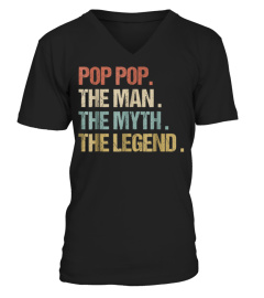 Pop Pop The Man Myth Legend Shirt Retro Dad Christmas Gift1y541
