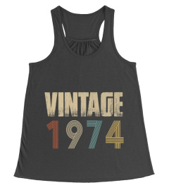 Retro Vintage 1974 T Shirt Born In 1974 