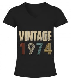 Retro Vintage 1974 T Shirt Born In 1974 